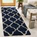 Blue/Navy 27 x 1.57 in Area Rug - House of Hampton® Alonnah Geometric Navy/Ivory Area Rug, Polypropylene | 27 W x 1.57 D in | Wayfair