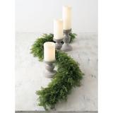 Birch Lane™ 3 Piece Pillar Ceramic Candlestick Set in Gray | 8 H x 6 W x 6 D in | Wayfair 1DFBD8732A11405E9652E2EE4643D950