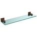 Orren Ellis Haranu Bracket Wall Shelf Glass/Metal in Brown | 2 H x 16 W x 5.7 D in | Wayfair A62DA5D5A8C94D48806E64B811DE378C