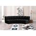 Black Sectional - Wade Logan® Akvile 119" Wide Velvet Symmetrical Corner Sectional Velvet | 31 H x 96 W x 40 D in | Wayfair