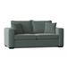 Latitude Run® Aceyn 79" Square Arm Sofa w/ Reversible Cushions Wood/Polyester in Green | 38 H x 79 W x 39 D in | Wayfair FG-JAMI-APT-ENT-DEW