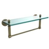 Charlton Home® Beresford Bracket Wall Shelf w/ Towel Bar Glass/Metal in Yellow | 5 H x 16 W x 5 D in | Wayfair 9CDAA61EC8174E64AF743205E8461590