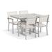 Sol 72 Outdoor™ Mckinnon Rectangular 4 - Person 49" Long Dining Set Stone/Concrete/Metal in White | Wayfair 75146445423C48AA8EB72A3351C3A721