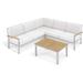 Sol 72 Outdoor™ Mckinnon 4 Piece Sectional Seating Group w/ Cushions Metal in White | Wayfair D37314E414F64887A00A32FC2DB9DF5D