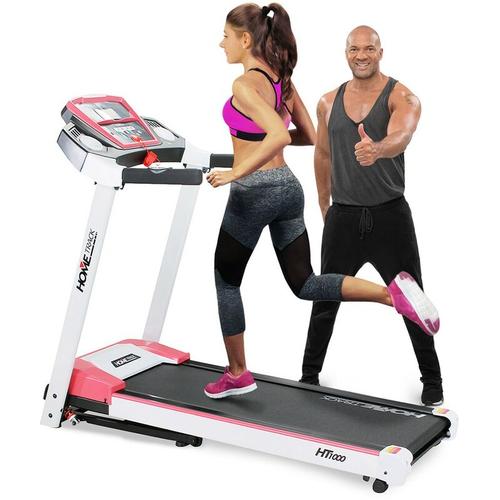 Miweba Sports elektrisches Profi Laufband HT1000 Klappbar mit Steigung Fitness (Weiß/Pink)