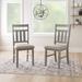 Kelly Clarkson Home Gigi Slat Back Wood Side Chair Wood/Upholstered/Fabric in Gray | 40 H x 19 W x 23 D in | Wayfair