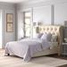 Kelly Clarkson Home Tyne Low Profile Storage Platform Bed Upholstered/Polyester in White | 60 H x 69 W x 87 D in | Wayfair