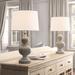One Allium Way® Machesney 28.5" Gray Table Lamp Set Resin/Fabric in Gray/White | 28.5 H x 15 W x 15 D in | Wayfair 70C9E9E6F7FB4A2C8EE3A3FE7CA53A09
