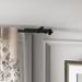 Kelly Clarkson Home Remi Corner Window Double Curtain Rod & Hardware Set in Black | 120 H x 70 W x 6.38 D in | Wayfair