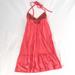 American Eagle Outfitters Dresses | Aeo Coral Halter Embroidered Sundress | Color: Orange/Pink | Size: Xxs