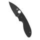 Spyderco Unisex – Erwachsene, schwarz, Taschenmesser, Efficient Linerlock Black, Klinge: 7.6 cm, G10, Klappmesser, Taschenclip, 10,5 cm, C216GPBBK