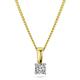 Miore solitaire necklace in 9 kt 375 yellow gold with 4 prong pendant of 0.04 ct brilliant cut diamond- length 45 cm
