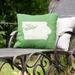 East Urban Home Sweet Indoor/Outdoor Throw Pillow Polyester/Polyfill blend in Green | 16 H x 16 W x 3 D in | Wayfair