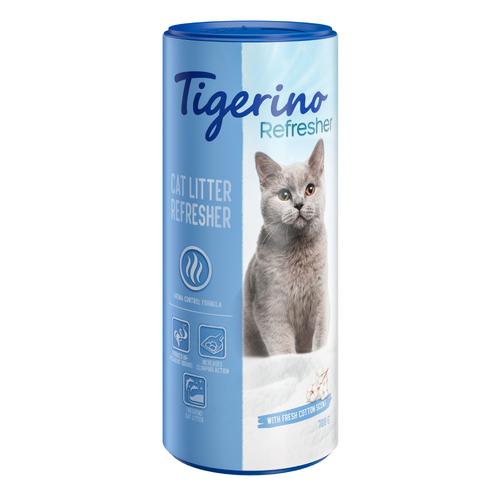 Tigerino Refresher Naturton-Deodorant für Katzenstreu - 2 x 700 g Baumwollblütenduft
