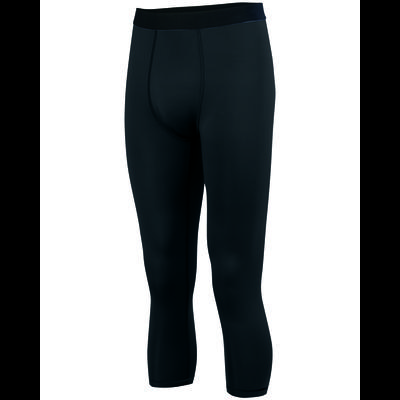 Augusta Sportswear 2619 Youth Hyperform Compression Calf-Length Tight in Black size Medium | Spandex