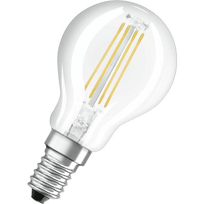 OSRAM Dimmbare Filament LED Lampe mit E14 Sockel, Warmweiss (2700K), Tropfenform, 6.5W, Ersatz für