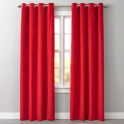 Wide Width BH Studio Velvet Grommet Panel by BH Studio in Santa Red (Size 50