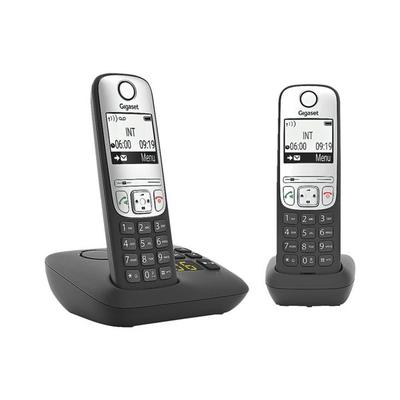 Gigaset Schnurloses Telefon mit Anrufbeantworter »A690A Duo« schwarz schwarz
