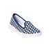 Wide Width Women's The Dottie Slip On Sneaker by Comfortview in Denim Eyelet (Size 12 W)