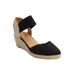 Extra Wide Width Women's The Abra Espadrille by Comfortview in Black (Size 8 1/2 WW)