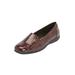 Wide Width Women's The Leisa Slip On Flat by Comfortview in Dark Berry (Size 9 W)