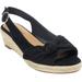 Extra Wide Width Women's The Zanea Espadrille by Comfortview in Black (Size 10 1/2 WW)