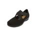 Wide Width Women's The Stacia Mary Jane Flat by Comfortview in Black (Size 7 1/2 W)