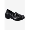 Extra Wide Width Women's Laurie Slip-On by Easy Street in Black Patent (Size 8 1/2 WW)