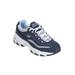 Women's The D'Lites Life Saver Sneaker by Skechers in Navy Medium (Size 12 M)