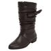 Women's The Heather Wide Calf Boot by Comfortview in Brown (Size 10 1/2 M)