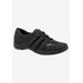 Wide Width Women's Joy Sneaker by Trotters in Black Patent Suede (Size 7 1/2 W)