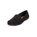 Wide Width Women's The Milena Slip On Flat by Comfortview in Black (Size 7 1/2 W)