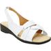 Extra Wide Width Women's The Pearl Sandal by Comfortview in White (Size 9 1/2 WW)