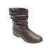 Extra Wide Width Women's Madison Bootie by Comfortview in Brown (Size 10 1/2 WW)