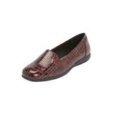 Extra Wide Width Women's The Leisa Flat by Comfortview in Dark Berry (Size 10 WW)