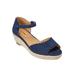 Extra Wide Width Women's The Charlie Espadrille by Comfortview in Navy (Size 9 1/2 WW)