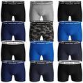 Björn Borg 12-Pack Essential Boxer Shorts(Multi Color, Soft Cotton,Small Leg Length)