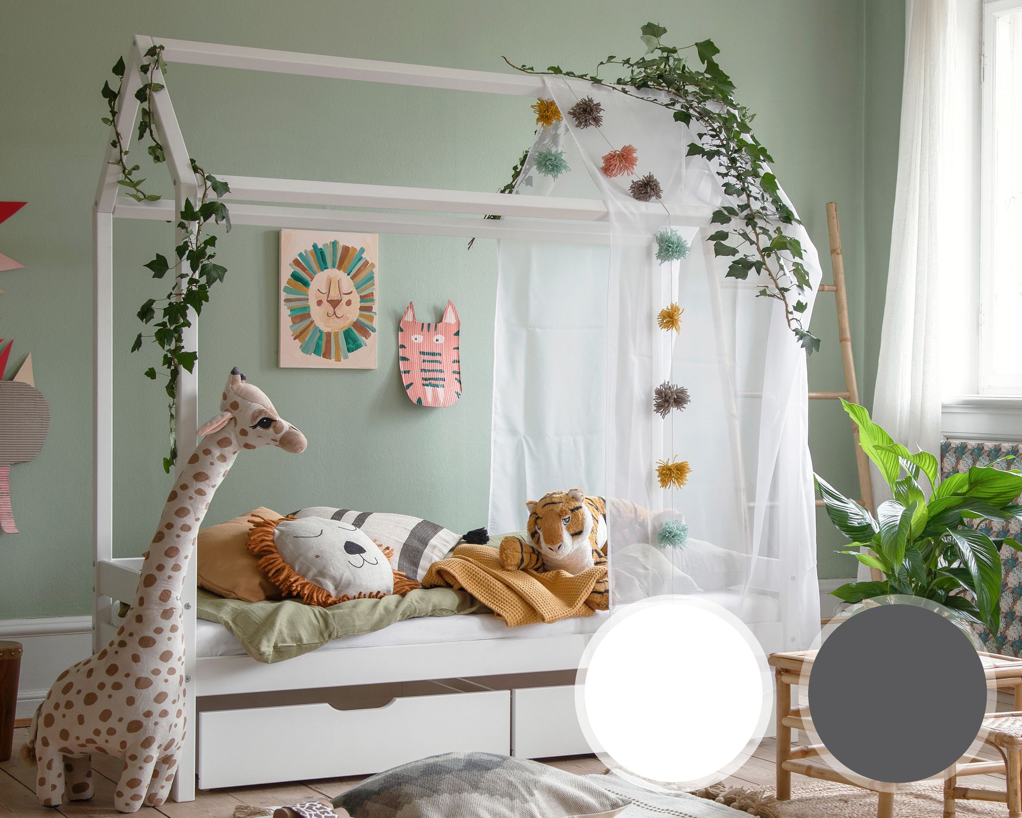 Hoppekids »ECO Dream« Hausbett weiß / 90x200cm / ohne Leiter