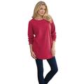 Plus Size Women's Sherpa Tunic by Roaman's in Classic Red (Size 18/20) Fleece Long Sleeve Shirt