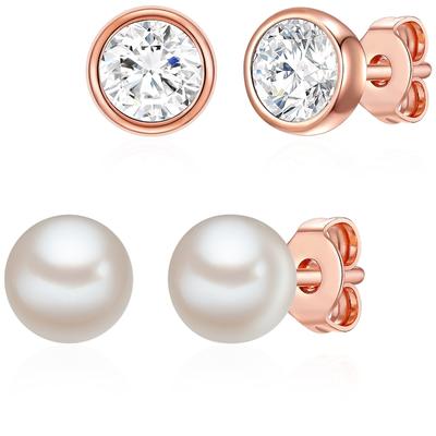 Rafaela Donata Schmuckset Sterling Silber verziert mit Kristallen von Swarovski® Süßwasser-Zuchtperle in 6,0 - 6,5 mm Damen