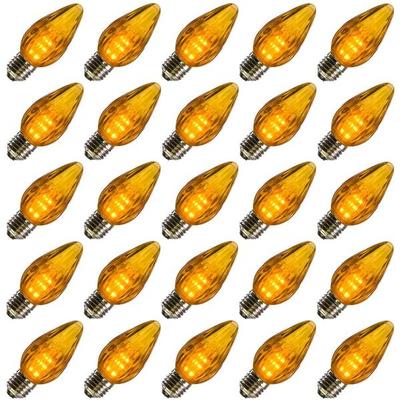 Vickerman 647622 - 0.96 watt F15 Medium Screw Base Gold LED (25 pack) Christmas Light Bulbs (XLEDF17-25)