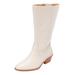 Wide Width Women's The Larke Wide Calf Boot by Comfortview in Winter White (Size 8 1/2 W)