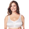 Plus Size Women's Satin Wireless Comfort Bra by Comfort Choice in White (Size 42 C)