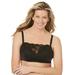 Plus Size Women's Lace Wireless Cami Bra by Comfort Choice in Black (Size 52 DD)