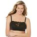 Plus Size Women's Lace Wireless Cami Bra by Comfort Choice in Black (Size 50 DDD)