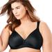 Plus Size Women's Brigitte Lace Wireless T-Shirt Bra 5215 by Leading Lady in Black (Size 40 DD)