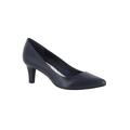 Extra Wide Width Women's Pointe Pump by Easy Street® in Navy (Size 7 1/2 WW)