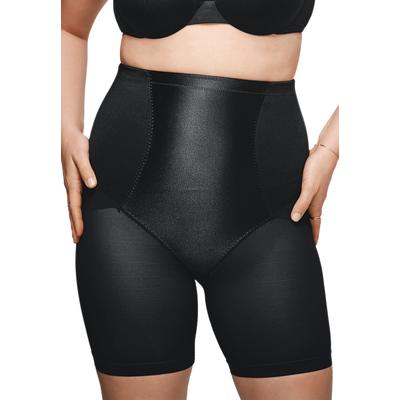 Plus Size Women's Power Shaper Firm Control Long Leg Shaper by Secret Solutions in Black (Size 3X) Body Shaper