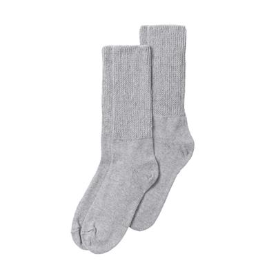 Plus Size Women's 2-Pack Open Weave Extra Wide Socks by Comfort Choice in Heather Grey (Size 1X) Tights