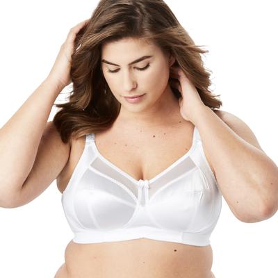 Plus Size Women's Goddess® Keira Satin Wireless Bra by Goddess in White (Size 46 DDD)